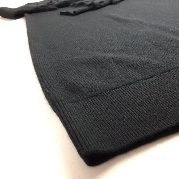 Michael Kors Black Turtleneck Fringed Sleeves Knit Dress - Picture 5 of 15